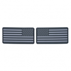 Emblemat Helikon Flaga USA Duża (OD-FUL-RB-19) - Szary, naszywka, rzep, PVC, zestaw 2 szt.-Helikon-Tex®