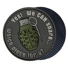 Emblemat Helikon We Can Share (OD-GSH-RB-19) - Szary, naszywka, rzep, PVC-Helikon-Tex®