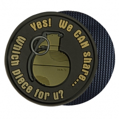 Emblemat Helikon We Can Share (OD-GSH-RB-30) - Brązowy, naszywka, rzep, PVC-Helikon-Tex®