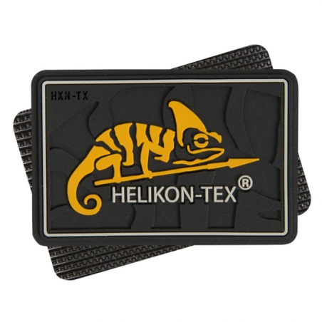 Emblemat Helikon Logo (OD-HKN-RB-01) - Czarny, naszywka, rzep, PVC-Helikon-Tex®