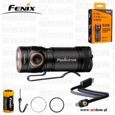 Latarka ładowalna Fenix E18R - 750 lumenów, zasięg 136m, akumulator 16340, 5 LAT GWARANCJI-Fenix