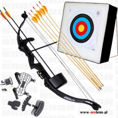 Profesjonalny zestaw strzelecki - Łuk Elkhorn + mata strzelecka + 7 strzał-Crosman