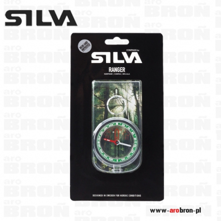 Kompas busola SILVA Ranger - szkło powiększające, fluorescencyjne znaki, chwyt DryFlex-SILVA