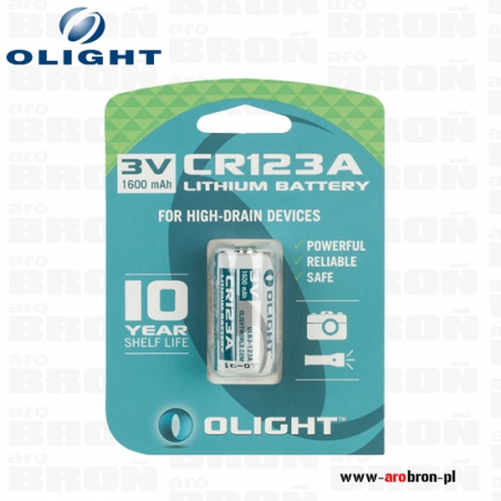 Bateria OLIGHT CR123A LI-FE pojemność: 1600 mAh 3V-OLIGHT
