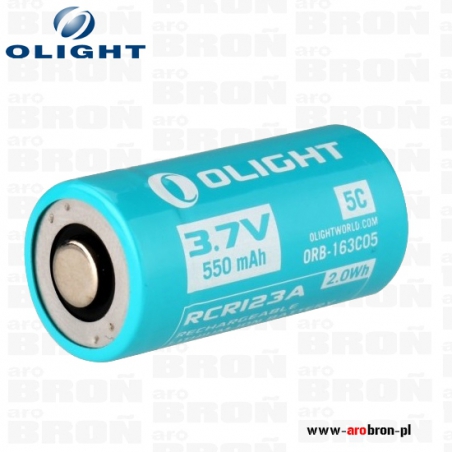 Akumulator Olight RCR123/IMR16340 pojemność: 550 mAh 3,7V - S1R Baton, S10R III-OLIGHT