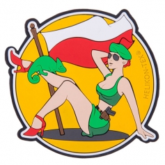 Emblemat Helikon Polish Girl (OD-PGL-RB-26) - Żółty, naszywka, rzep, PVC-Helikon-Tex®