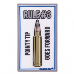 Emblemat Helikon Rule_3 (OD-RL3-RB-20) - Biały, naszywka, rzep, PVC-Helikon-Tex®