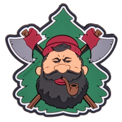 Emblemat Helikon Beardman Bushcarft (OD-BMB-RB-02) - Olive Green, naszywka, rzep, PVC-Helikon-Tex®