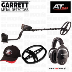 Wykrywacz metali GARRETT AT MAX + słuchawki bezprzewodowe MS-3 Z-Link, osłona cewki, czapeczka 3 lata gwarancji