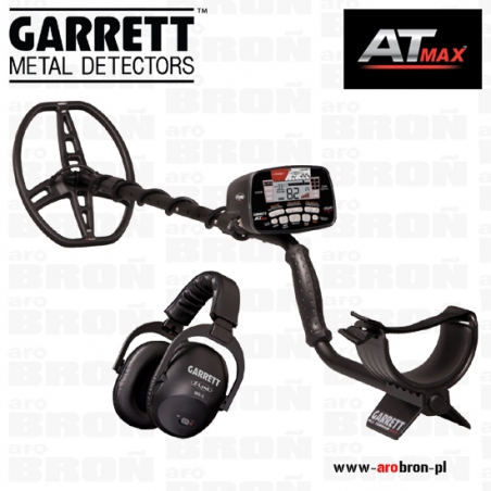Wykrywacz metali GARRETT AT MAX + słuchawki bezprzewodowe MS-3 Z-Link, osłona cewki, czapeczka 3 lata gwarancji-Garrett