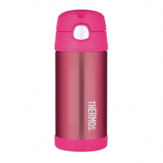 Termos Thermos FunTAINER dziecięcy 355ml ze słomką różowy - ciepło 8h lub zimno 12h-Thermos
