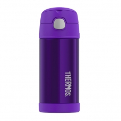 Termos Thermos FunTAINER dziecięcy 355ml ze słomką fioletowy - ciepło 8h lub zimno 12h-Thermos
