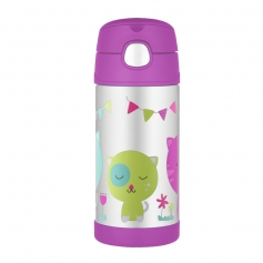Termos Thermos FunTAINER dziecięcy 355ml ze słomką kot - ciepło 8h lub zimno 12h-Thermos