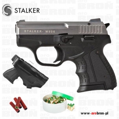 Pistolet Stalker M906 TYTAN hukowy + Kabura skórzana + Amunicja GREEN 6mm 100szt + 10szt rac hukowych RP1 - ZESTAW-ZORAKI