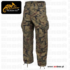 Spodnie taktyczne bojówki Helikon SFU Next WOODLAND PL (SP-SFN-PR-04) PoliCotton RipStop - wzmacniane, 9 kieszeni kamuflaż le...