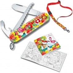 Scyzoryk My First Victorinox Papuga "Ari" 0.2373.E3 dla dzieci - smycz, kolorowanka-Victorinox