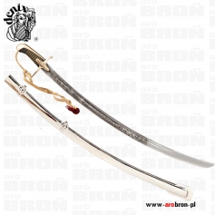 Szabla Polska Ułańska DENIX WZ 1921 /1922 z GRAWEREM "Honor i Ojczyzna" i dekoracyjnym temblakiem + STALOWA POCHWA-DENIX