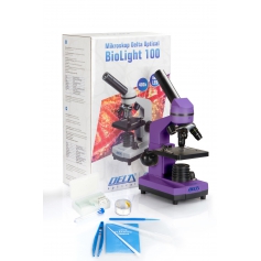 Mikroskop Delta BIOLIGHT 100 szkiełka 5prep FIOLET-DELTA