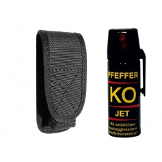 Gaz pieprzowy KO JET strumień żel 50ml + KABURA-Klever