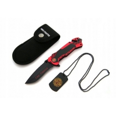 Nóż Ratowniczy ALBAINOX N-384F + etui + zawieszka-KANDAR