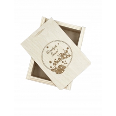 Pudełko drewniane ŚWIĄTECZNE na prezent 8x13cm-