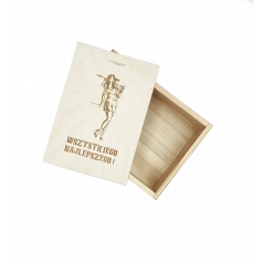 Pudełko drewniane 8x13cm na MĘSKI prezent-