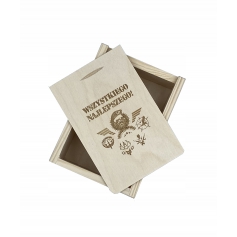 Pudełko drewniane MILITARNE na prezent 8x13cm-