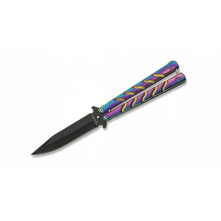 Nóż motylkowy balisong ALBAINOX 02122 RAINBOW--