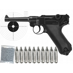 Wiatrówka LEGENDS P.08 LUGER 4,46 blow back ZESTAW-Umarex
