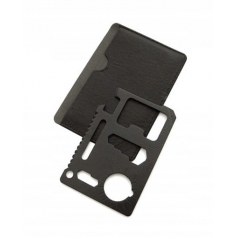 Multitool KARTA SURVIVALOWA 11 narzędzi CZARNA--