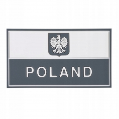 Emblemat Flaga Polski szary OD-P29-RB-19 1szt. PVC-