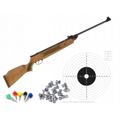 Wiatrówka Hatsan 55 drewno 5,5mm +śrut +tarcze-HATSAN