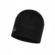 Czapka Buff Midweight Merino Hat SOLID BLACK-Buff