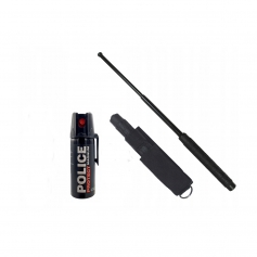 Pałka teleskopowa BATON MFH 26''+GAZ POLICE MAGNUM-
