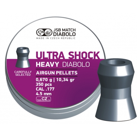 Śrut diabolo JSB ULTRA SHOCK HEAVY 4,52mm - nowość, 350 szt.-JSB