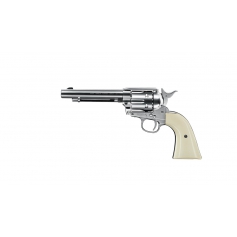 Wiatrówka rewolwer Umarex Colt Peacemaker Single Action Army NICKEL 5,5" 4.5 mm - 6 strzałowy, niklowany, śrut diabolo- 5.832...