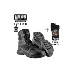 Buty taktyczne Magnum LYNX 8.0 BLACK - czarne, dla służb mundurowych ZESTAW: + SKARPETY Magnum GRATIS-Magnum