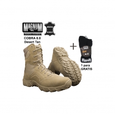 Buty Magnum COBRA 8.0 DESERT TAN - pustynne, taktyczne, dla służb mundurowych + SKARPETY Magnum GRATIS