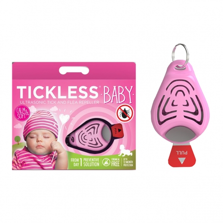 Ultradźwiękowy odstraszacz kleszczy TickLess Baby - dla dzieci, różowy-TickLess