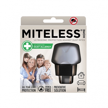 Ultradźwiękowy odstraszacz na roztocza MiteLess Home - do gniazdka prądowego, ochrona domu przed roztoczami kurzu-TickLess