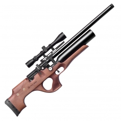 Wiatrówka PCP Kral Arms Puncher Knight Nemesis W Bullpup 4,5mm / 5,5mm - orzech, regulator prędkości, magazynek, dwie lufy wy...