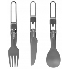 Zestaw sztućców ROCKLAND ultralekki składane alumi-Rockland