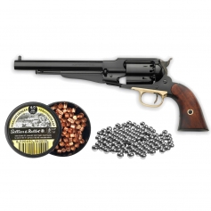 Rewolwer CP Pietta Remington 1858 .44 8'' RGA44 ZESTAW kapiszony i kule-Broń czarnoprochowa Pietta
