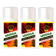 3x MUGGA STRONG 50% DEET spray 75ml KLESZCZE KOMAR-MUGGA