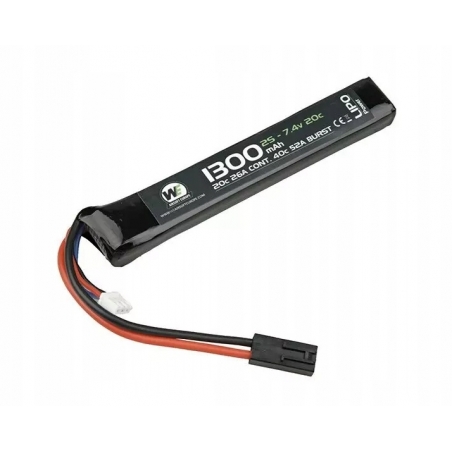 Akumulator ASG LiPo 1300mAh 7.4V 20C - Stick-
