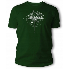 Koszulka T-shirt TigerWood Róża Wiatrów Zielona M-inna