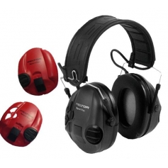 Ochronniki słuchu aktywne 3M Peltor SportTac Czarne czerwone-Peltor