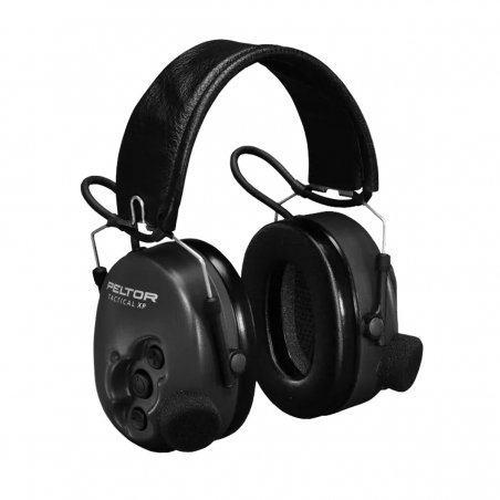 Ochronniki słuchu aktywne 3M Peltor TACTICAL XP czarne - podwyższona wartość tłumionego hałasu (31dB)-Peltor