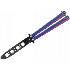 Nóż motylkowy motylek treningowy czarny N-500R-BSH