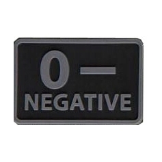 Emblemat Grupa Krwi Helikon CZARNE 2SZT 0 RH--Helikon-Tex